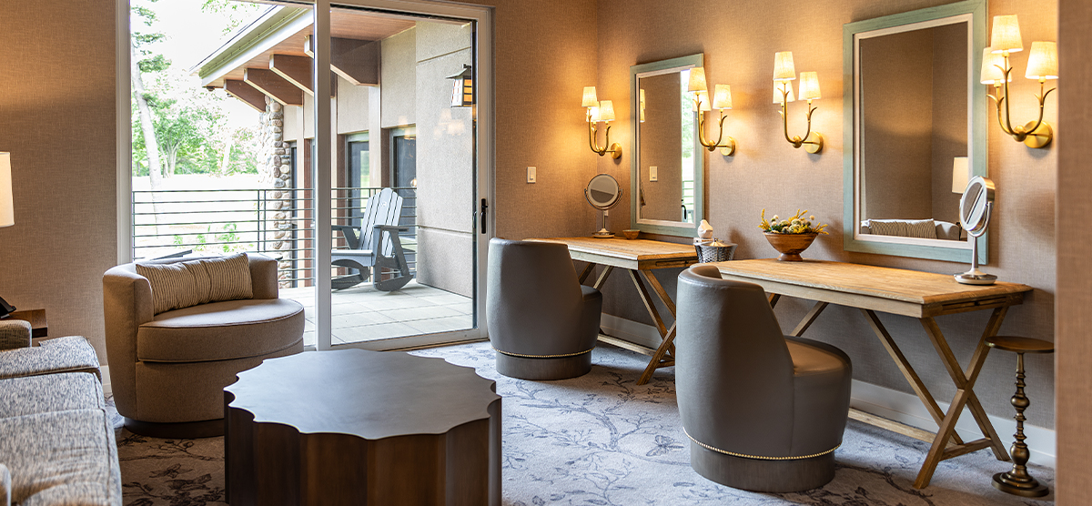 carousel-wedding-venue-salon-inn-2-1200x556 The Inn salon getting ready area with mirrors and outdoor deck area.