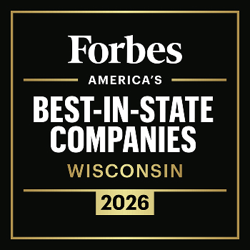 Forbes best in state companies Wisconsin 2026 graphic.
