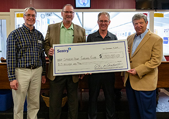 Sentry Insurance Foundation pledge to Stevens Point Curling Club