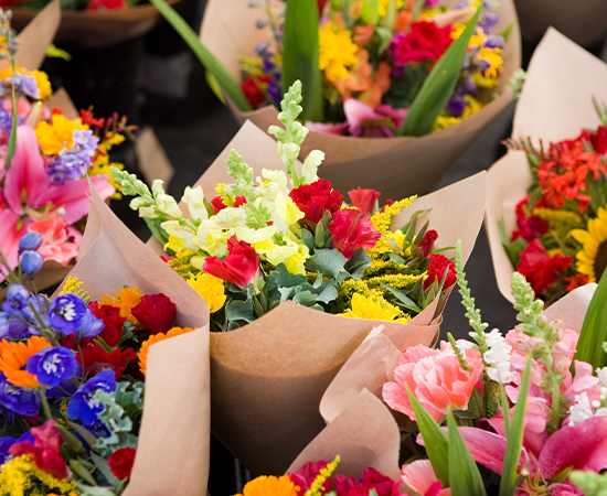 Bouquets of flowers