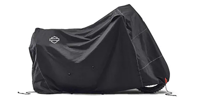Motorcycle under a cover