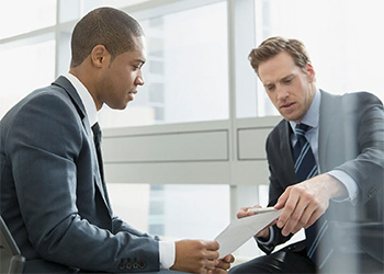 Two men having a business meeting.