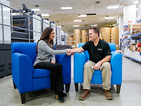 teams-sales-696x522 A Sentry sales woman meeting with a client.