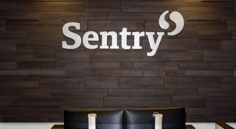 Sentry office front desk in Irvine California