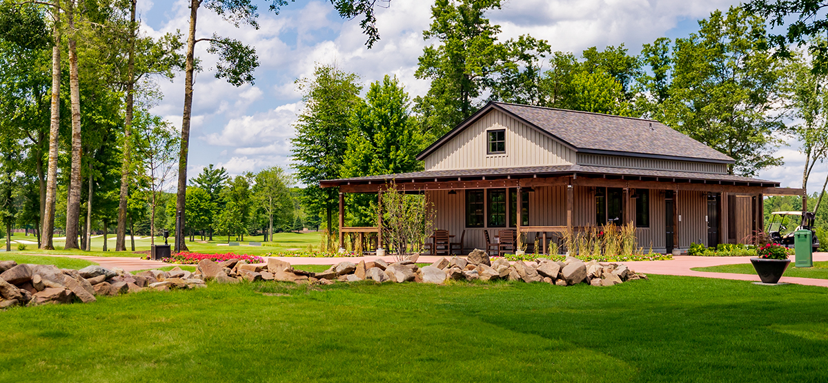 Front view of the refreshment from the SentryWorld golf course