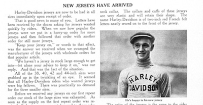 Historical news article of Harley-Davidson apparel