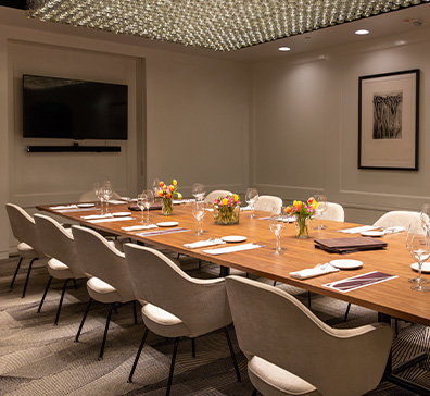 Table set up in the Private Dining Room at Muse