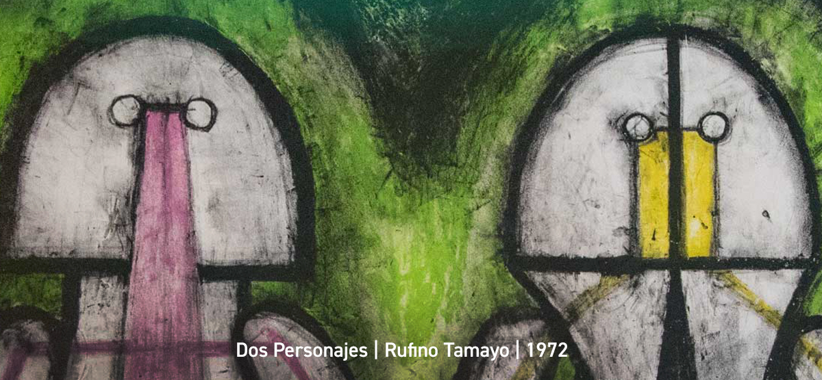 Dos Personajes by Rufino Tamayo in 1972