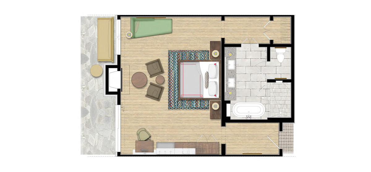 carousel-golf-view-executive-level-luxury-junior-suite-8-1200x556 Floor plan illustration of an executive level luxury junior suite.