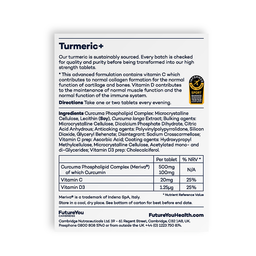 Turmeric Tablets from FutureYou28 Easily Absorbed Tablets| Turmeric+ 