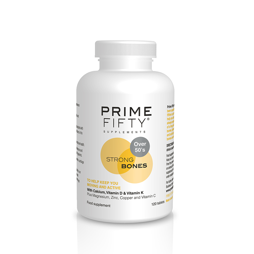 Strong Bones By Prime Fifty - 120 Supplements - Bone Health Supplement For The Over 50s