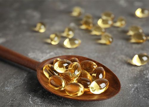 Cod liver oil capsules