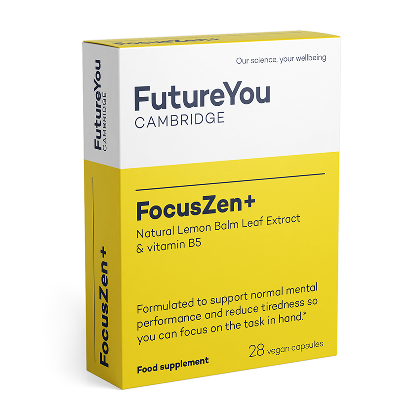 FocusZen+ - Lemon Balm Leaf Extract & Vitamin B5 - Supplements For Brain - Brain Health & Cognition