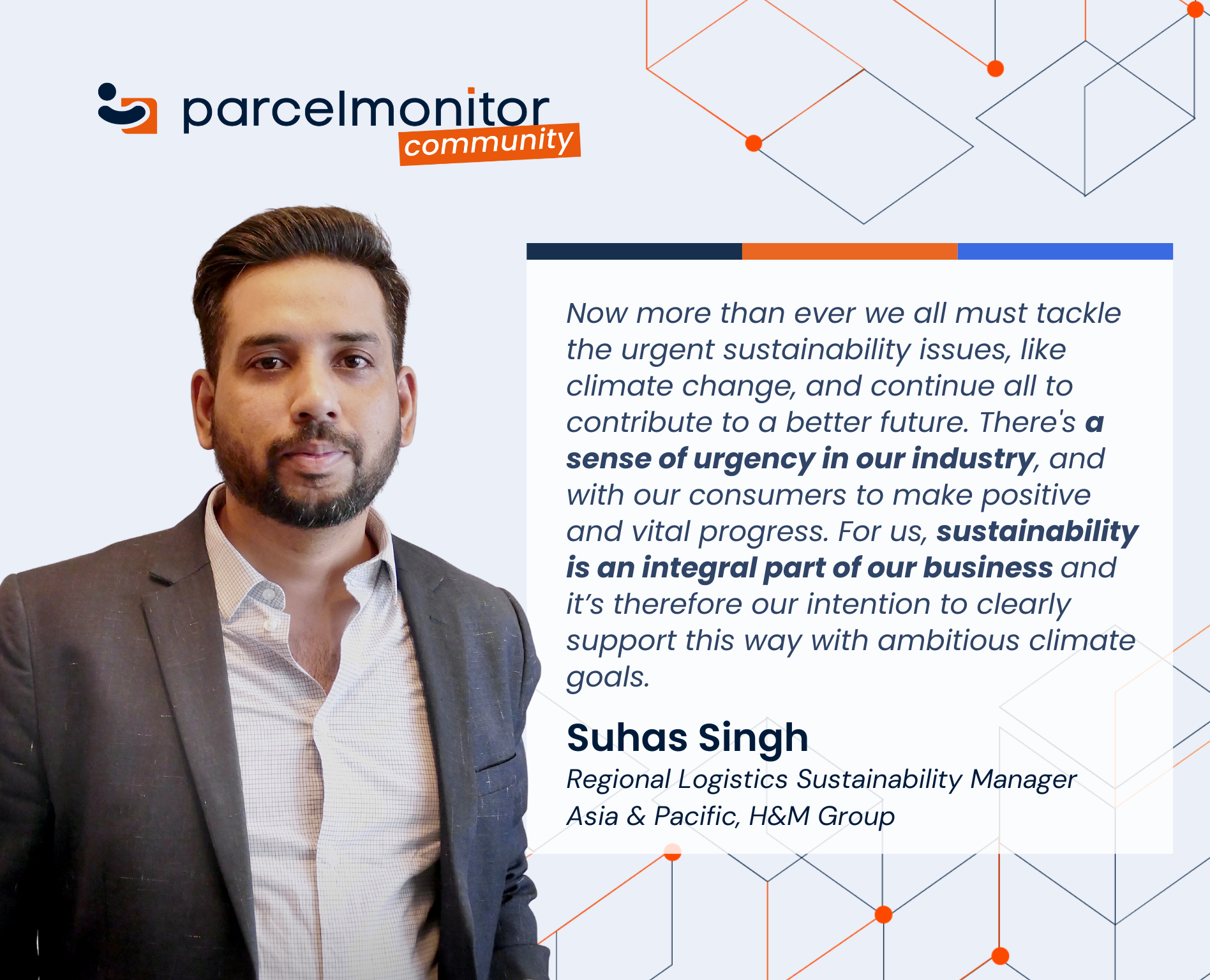 Earth Day 2023 article #1: Suhas Singh, Regional Logistics Sustainability Manager Asia & Pacific, H&M Group