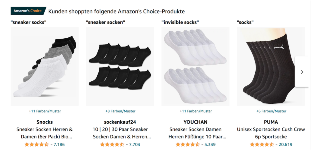 Snocks Amazon's Choice