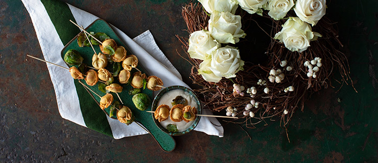 Recipes - Fried Tortelloni and Brussels sprouts skewers - Giovanni Rana