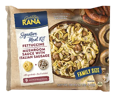 Fettuccine Mushroom Sauce with Italian Sausage