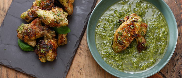Pesto Chicken Wings