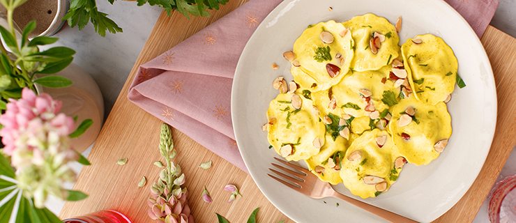 Recipes - Mushroom Ravioli with Toasted Almonds - Giovanni Rana