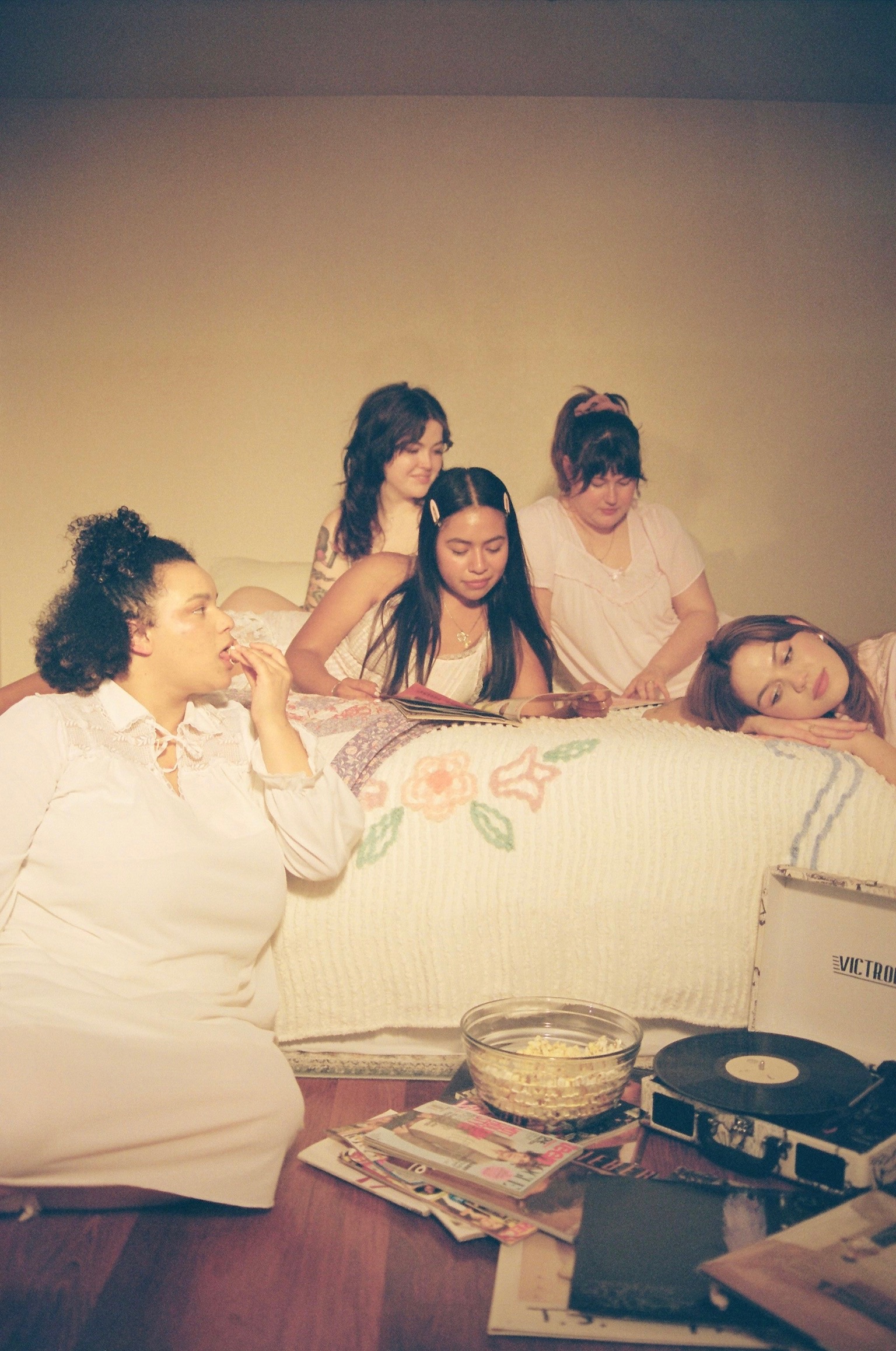 Sleepover film photoshoot, shot with x camera