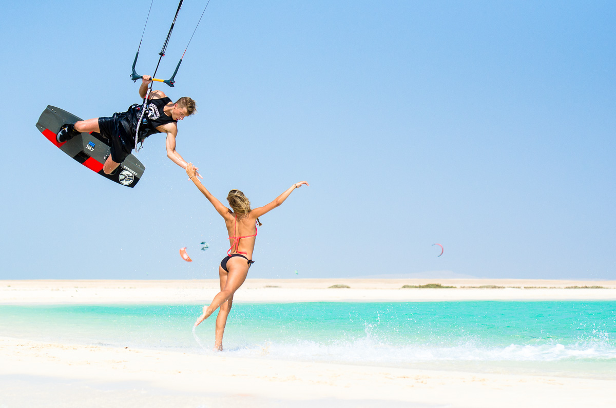 kite surfing beach