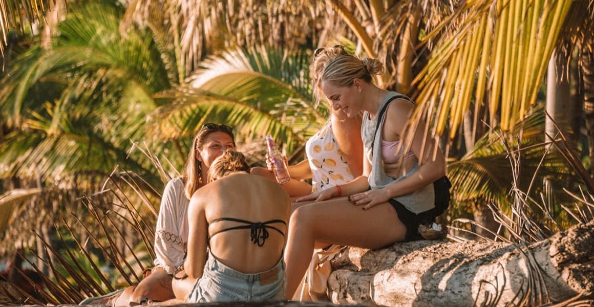 girls laughing jungle costa rica