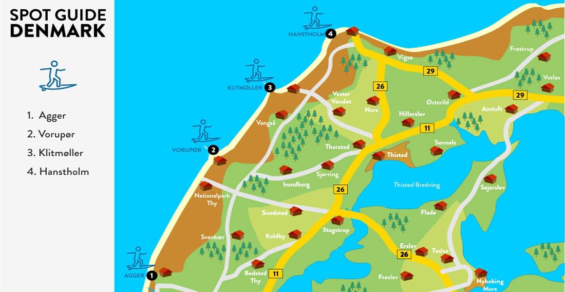 surf spot guide denmark