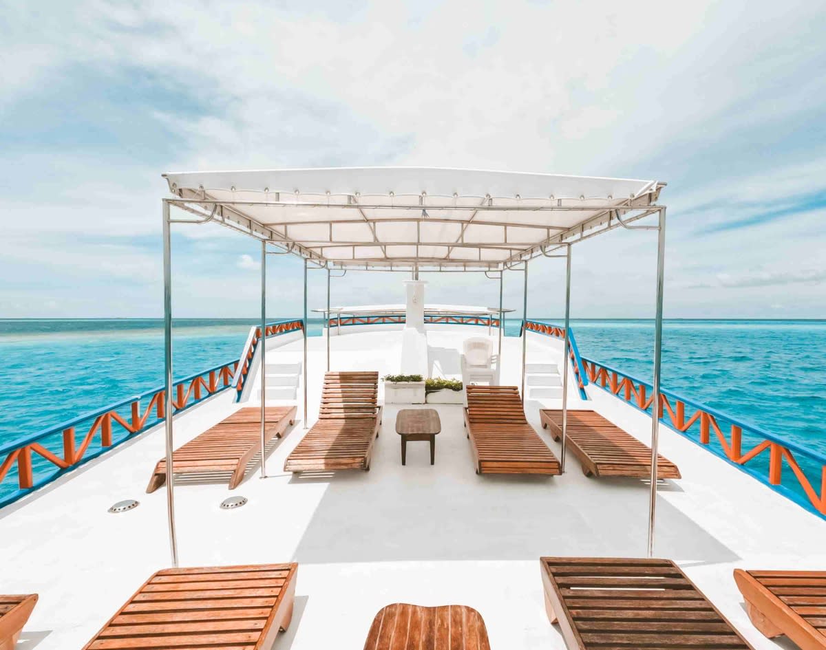 Maldives boat deck
