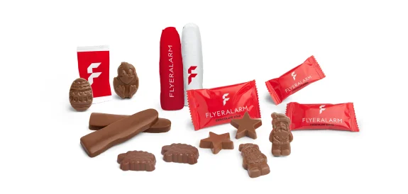 Mini-tablettes de chocolat en sachet individuel FLYERALARM