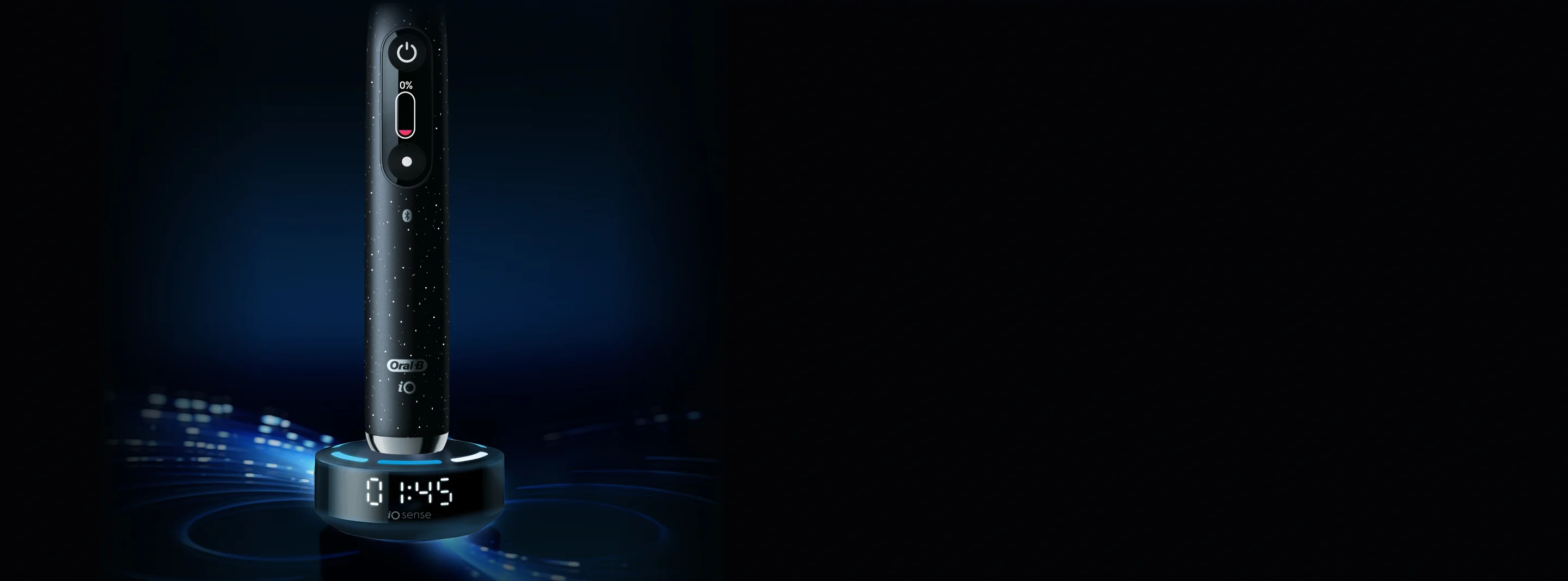 Die Bürste zeigt dir, wann sie geladen werden muss.