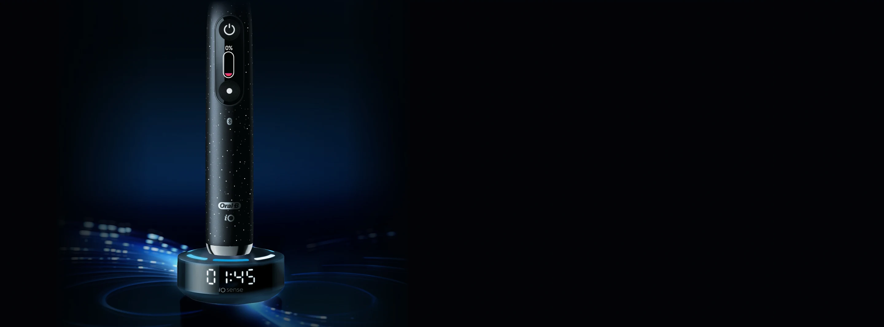 Die Bürste zeigt dir, wann sie geladen werden muss.