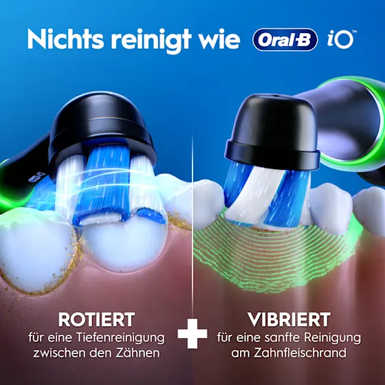 iO3 Bundle: Oral-B iO Series 3 Matt Black mit 2 Ultimative Reinigung Aufsteckbürsten