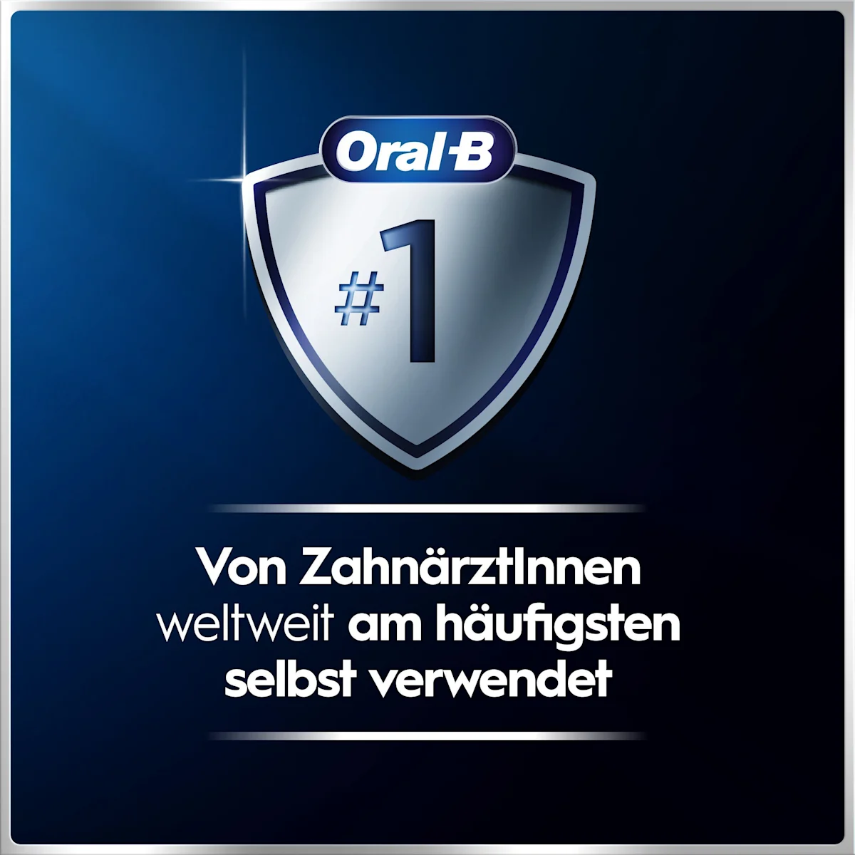 Oral-B iO6 elektrische Zahnbürste mit Verpackung, die geführte Reinigung mit der App hervorhebt, damit keine Stelle ausgelassen wird. Mit Made in Germany Anhänger.
