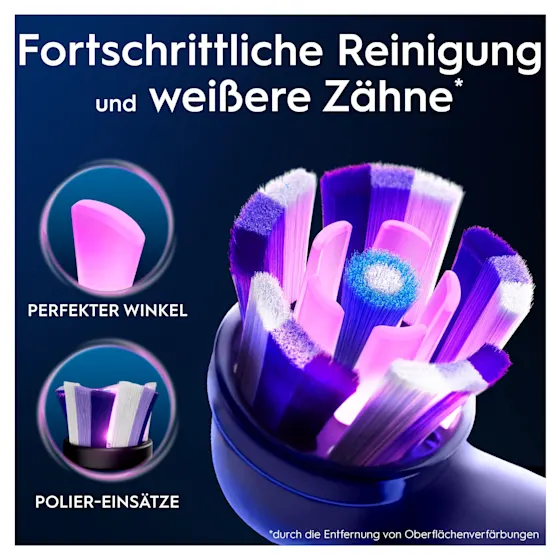Oral-B iO Aufsteckbürsten, 2er-Packung, für strahlendes Weiss, wie auf der Verpackung abgebildet.