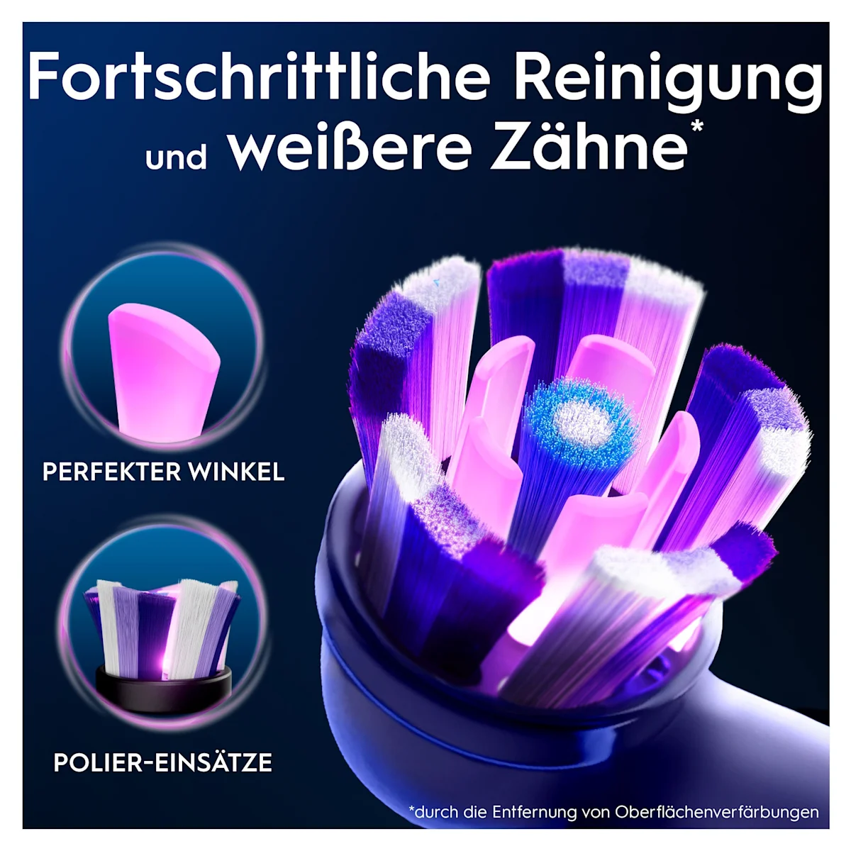 Oral-B iO Aufsteckbürsten, 2er-Packung, für strahlendes Weiss, wie auf der Verpackung abgebildet.