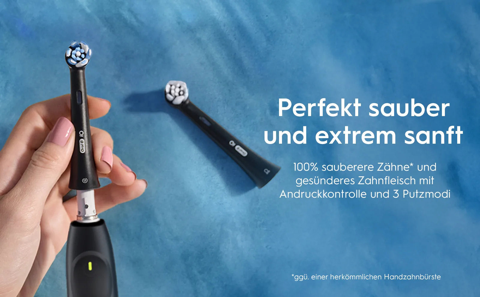 Oral-B iO Series 2 Elektrische Zahnbürste, DUO Pack, Night Black / Calm Pink 
