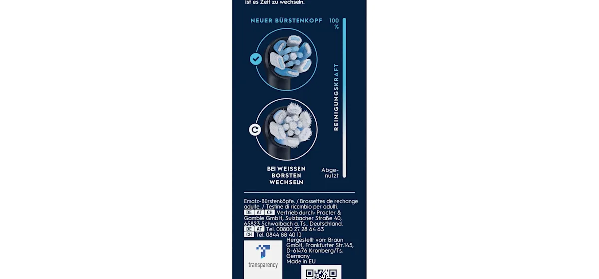 Oral-B iO Ultimative Reinigung, Original Aufsteckbürsten für elektrische Oral-B iO Zahnbürsten, 'Borsten-in-Borsten' Bündel, Schwarz, 4 Stück