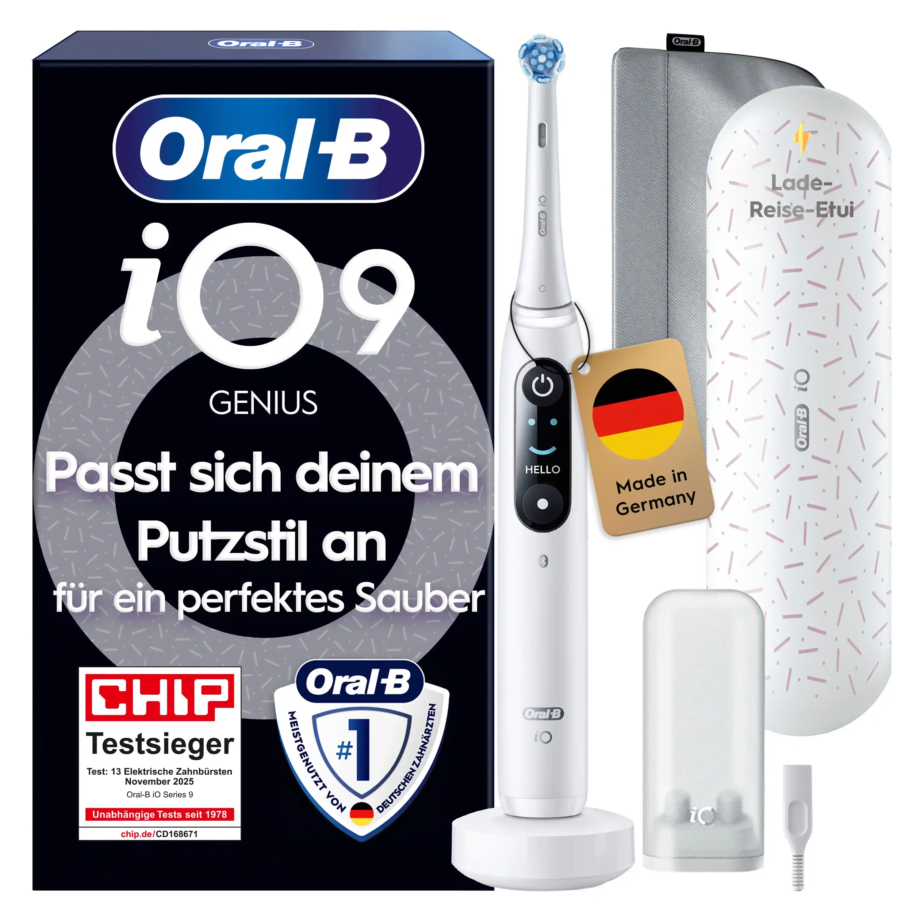 Oral-B iO Series 9 Elektrische Zahnbürste, Weiß - PI