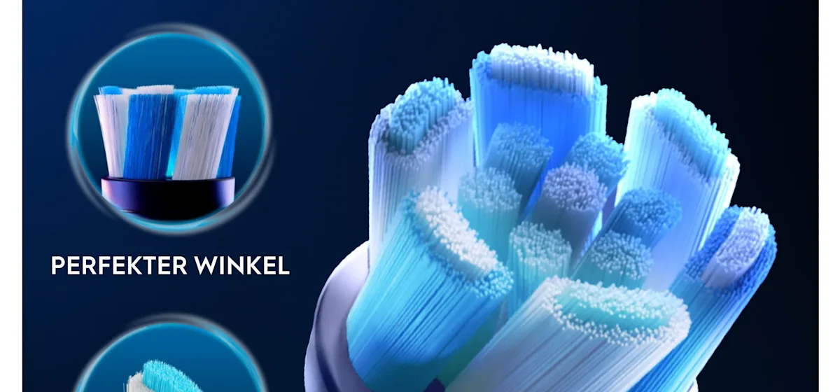 Oral-B iO Ultimative Reinigung, Original Aufsteckbürsten für elektrische Oral-B iO Zahnbürsten, 'Borsten-in-Borsten' Bündel, Weiß, 2 Stück