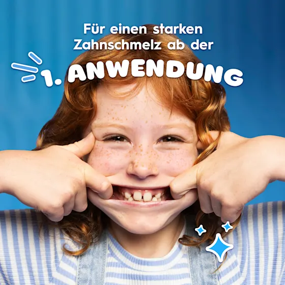 Oral-B Junior Stannous Fluorid Zahnpasta mit Disney Stitch, bietet 24 Stunden Kariesprävention und stärkt den Zahnschmelz.
