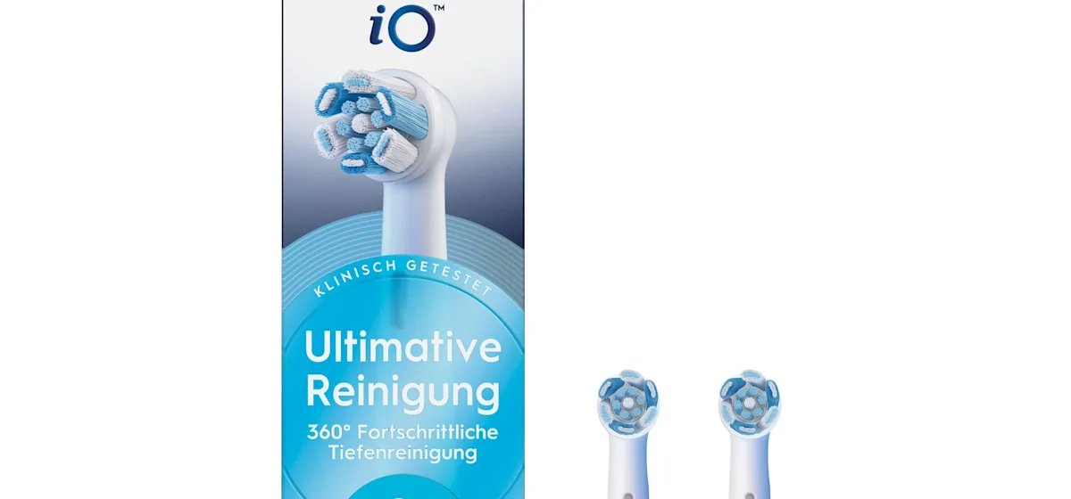 Oral-B iO Ultimative Reinigung, Original Aufsteckbürsten für elektrische Oral-B iO Zahnbürsten, 'Borsten-in-Borsten' Bündel, Weiß, 2 Stück
