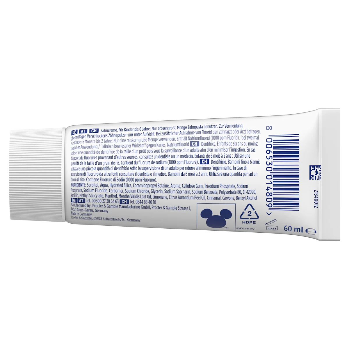 Oral-B Kids Fluorid Zahnpasta, mit 24 Stunden Kariesschutz und Disney Der König der Löwen Motiven.