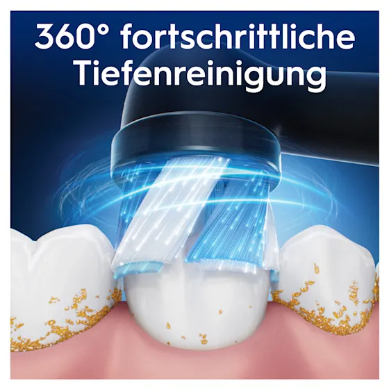 iO3 Bundle: Oral-B iO Series 3 Matt Black mit 2 Ultimative Reinigung Aufsteckbürsten
