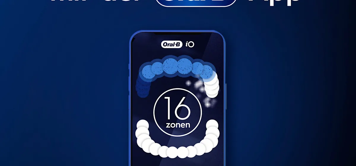 Oral-B iO 6 Zahnbürsten-Duo mit interaktivem Display für angeleitetes Putzen und dem Hinweis "Made in Germany".