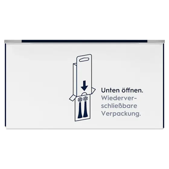 Oral-B iO Aufsteckbürsten, Verpackung mit dem Hinweis "Ultimative Reinigung" und 2 Bürsten.