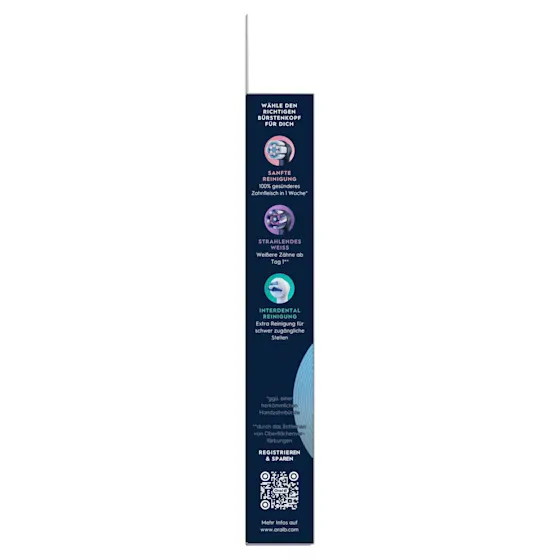 Oral-B iO Aufsteckbürsten, 6er-Packung, mit dem Hinweis "Ultimative Reinigung" auf der Verpackung.