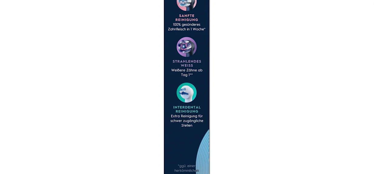 Oral-B iO Aufsteckbürsten, 6er-Packung, mit dem Hinweis "Ultimative Reinigung" auf der Verpackung.
