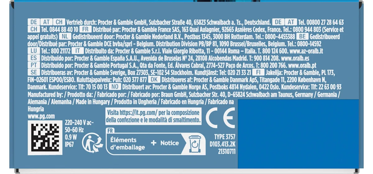 Oral-B PRO Kids elektrische Zahnbürste mit Marvel Spider-Man Design und Verpackung, für Kinder ab 3 Jahren.