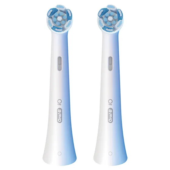 Oral-B iO Aufsteckbürsten, Verpackung mit dem Hinweis "Ultimative Reinigung" und 2 Bürsten.