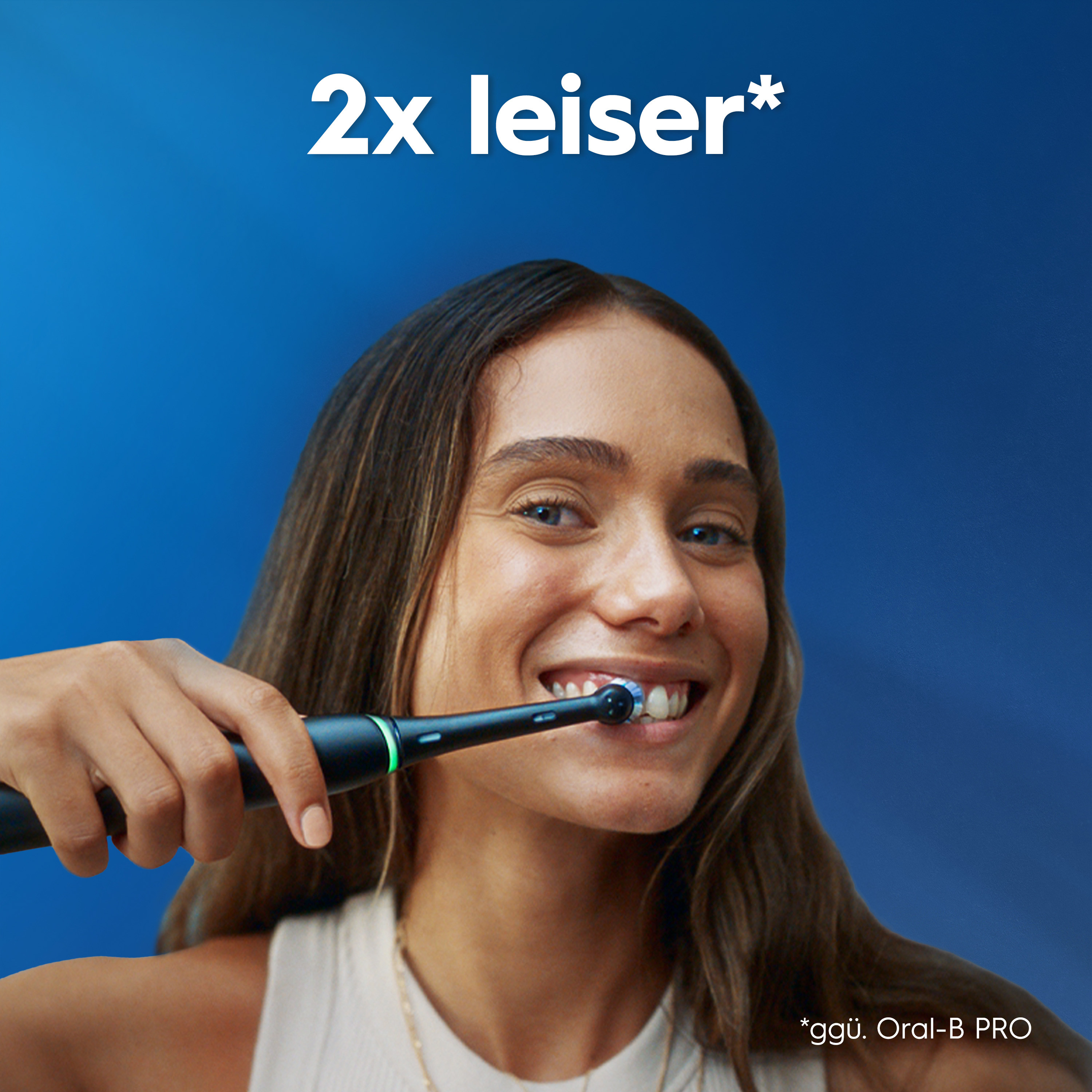 Oral-B iO3 Doppelpack mit 360° visueller Andruckkontrolle zum Zahnfleischschutz.